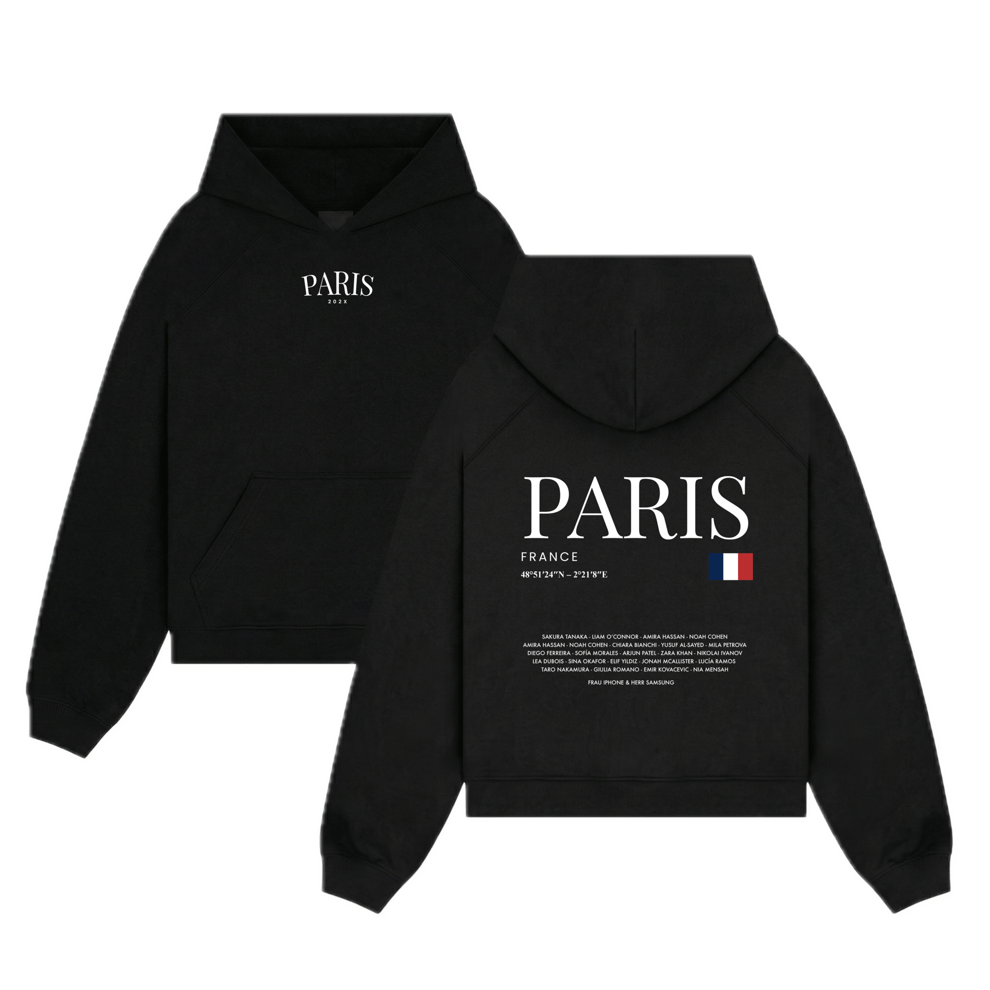 Klassenfahrt - Paris Koordinaten 16 - Abschlussklamotten.de