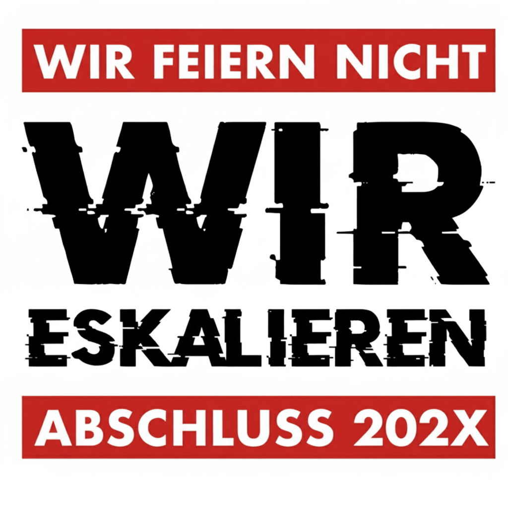 Wir feiern nicht, wir eskalieren - Abschlussklamotten.de