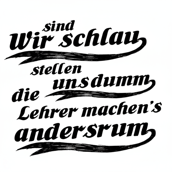 Wir sind schlau stellen uns dumm