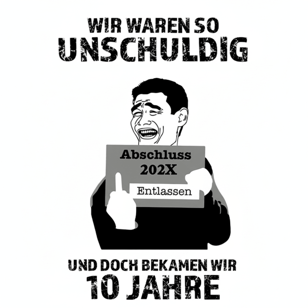 Unschuldig und doch 10 Jahre bekommen - Abschlussklamotten.de