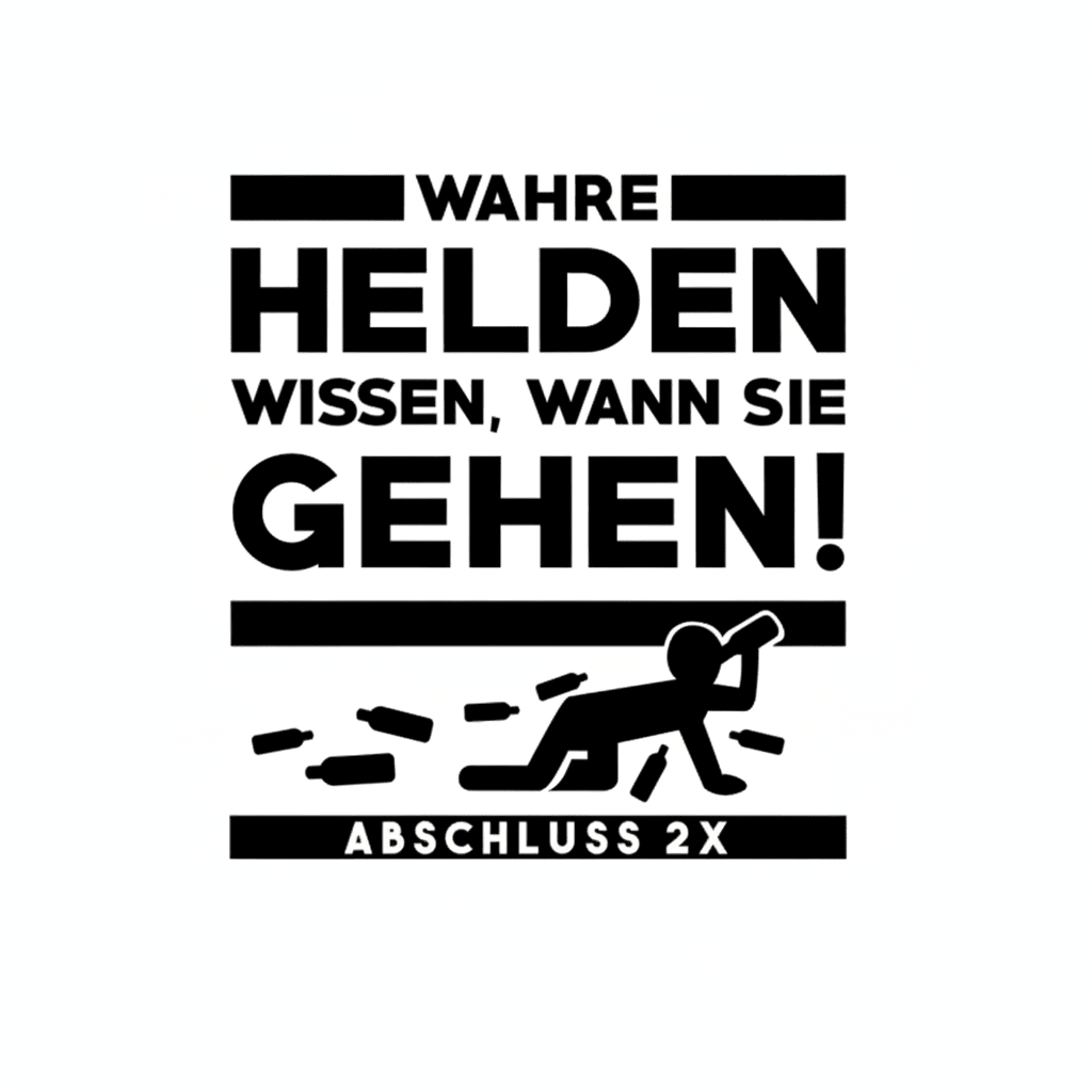 Wahre Helden wissen wann sie gehen - Abschlussklamotten.de