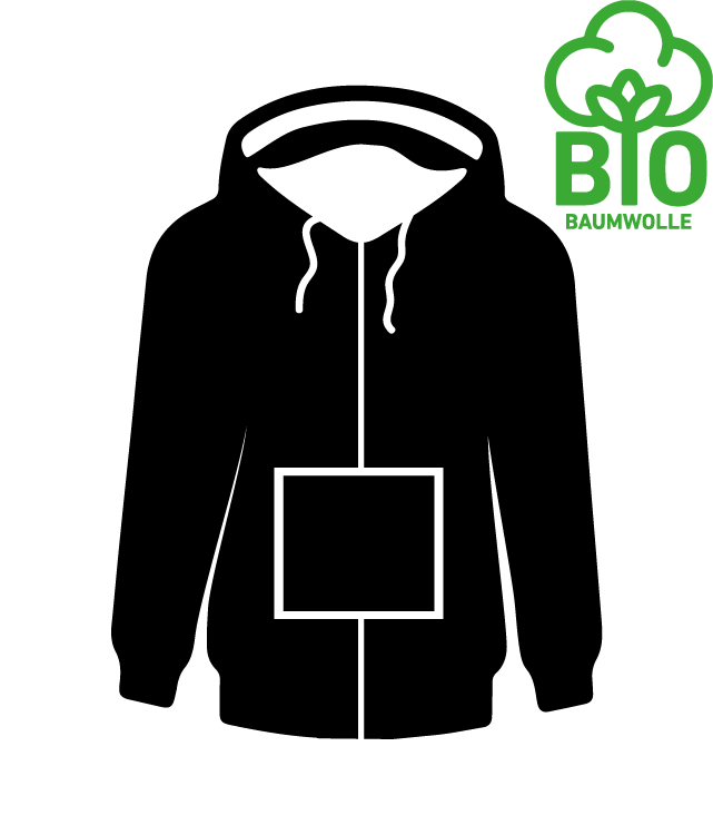 Bio Zip Hoodie - Abschlussklamotten.de